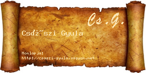 Császi Gyula névjegykártya